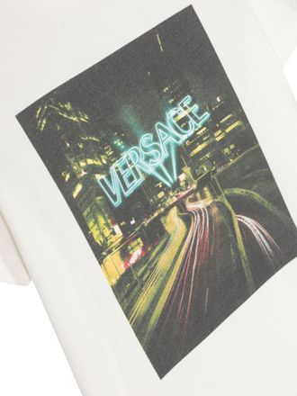 Versace Blinding Lights Print T-Shirt - White