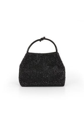 Badgley Mischka Joy Mix Crystal Mini Bucket Handbag in Black at Nordstrom, Size Small