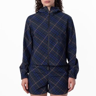 Burberry Reversible Check EKD Hooded Jacket, Size XX-Small