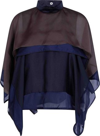 sacai Satin X Chiffon Pullover