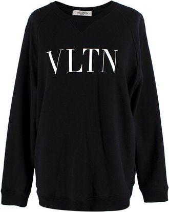 Valentino Garavani Valentino Black VLTN Crewneck Jumper Size M