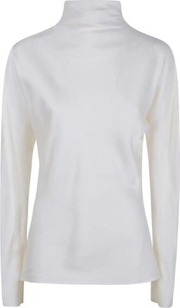 R&oacute;he Satijnen Top met Taille - Dames - Longsleeves - Beige - 2XS - Satijn - Tops