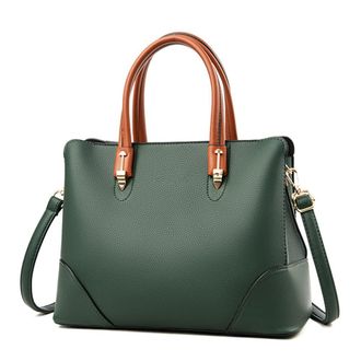 Generic Purses and Handbags for Women Fashion Ladies Leather Top Handle Satchel Crossbody Bag Large Shoulder Bag Totes (Green-A)