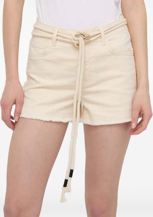 Liu Jo frayed rope-belt shorts - women - Fabric - 25 - White