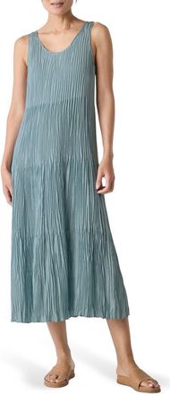 Eileen Fisher Sleeveless Tiered Silk Maxi Dress in Seafoam at Nordstrom Rack, Size 3X