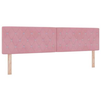 vidaXL Cabecero De Terciopelo Argyle Manual Rosa 180 Cm Terciopelo Vidaxl