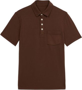Fortela Maverick Short Sleeve Polo in Brown at Nordstrom, Size Xx-Large Eu