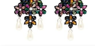 Mignonne Gavigan Womens Val Luxe Earrings In Black Multi