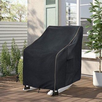 No Brand Funda Impermeable Y Resistente Para Tumbona Giratoria De Exterior, Apta Para Muebles De Jard&iacute;n (76 Cm X 86,4 Cm X 97,8 Cm)