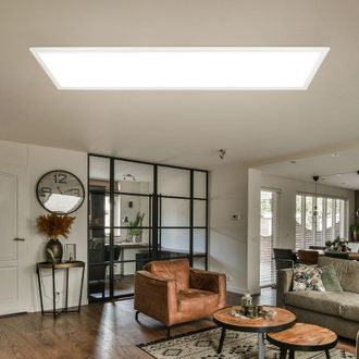 ETC Shop Pannello A Plafone, Lampada Da Ufficio, Lampada Da Soggiorno, Lampada Da Soffitto, Pannello Da Soffitto, Bianco, Alluminio, Led 40w 2700lm Bianco Cald