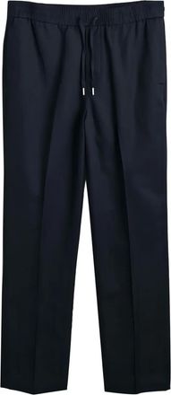 GANT Broek met trekkoord van katoen-linnen - Blauw