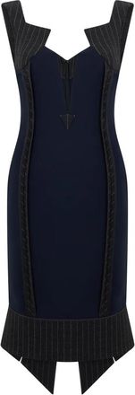 Moschino Elegant Jurk Met V-hals - Dames - Casual kleedjes - Veelkleurig - S - Polyester - Kleedjes