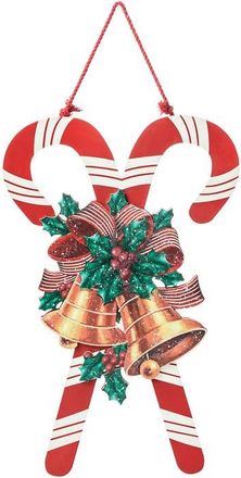Glitzhome 20H Wooden Christmas Candy Cane Wall Decor in Red at Nordstrom, Size Medium