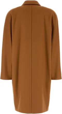 MM Studio Womens Orange Wool Mastro Coat Caramello Cappotti