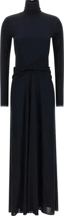 Fabiana Filippi Blue Viscose Long Womens Dress