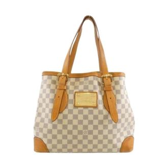 Louis Vuitton Pre-owned Tote Bags, female, Beige, Size: ONE SIZE Pre-owned Damier Azur Tote Bag