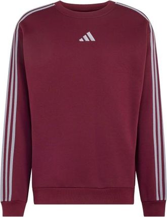 adidas Essentials 3-Stripes Fleece Sweatshirt Pullover f&uuml;r Herren | rot