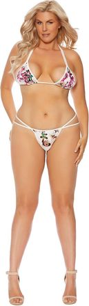 Elegant Moments Charmeuse Bra and Thong Set with Double Strap Detail