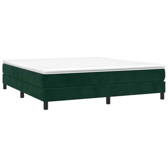 vidaXL Estructura Cama Sin Colch&oacute;n Terciopelo Verde Oscuro 160x200 Cm Vidaxl
