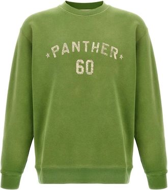 Valentino Garavani Katoenen sweatshirt met Chez Valentino-print en -borduursel - Heren - Sweatshirts - Groen - M - Katoen - Hoodies & sweatvesten
