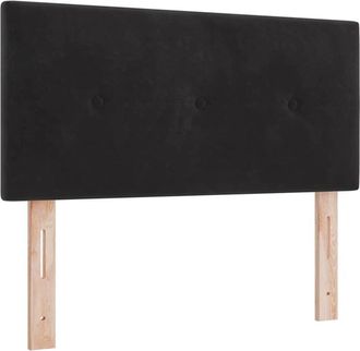 vidaXL Cabecero Con Luces De Tiras Led Negro 100 Cm Terciopelo Vidaxl