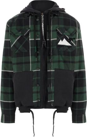 APRÈS SURF check-print shirt jacket - Green