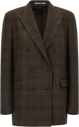 Tagliatore Jasmine Blazer - Dames - Blazers - Bruin - S - Wol - Jassen