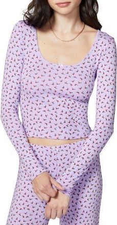 Florence By Mills Holidaze Rib Sleep Top in Millie Lav Hlly at Nordstrom Rack, Size Xx-Small