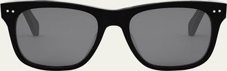 Celine Mens Celine Thin Acetate Square Sunglasses