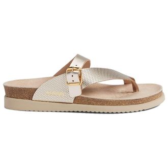 Mephisto Mephisto Helen Mix Metallic Leather Womens Toe Post Sandals - Gold - Size:UK 6.5