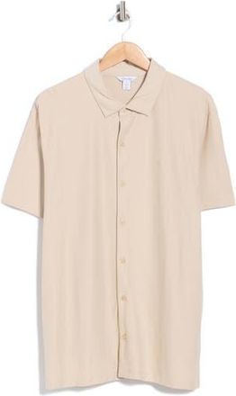 Calvin Klein Classic Fit Button Front Shirt in White Pepper at Nordstrom Rack, Size Xx-Large