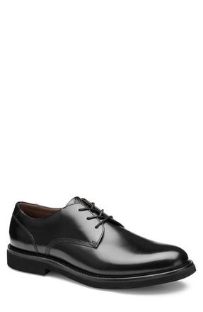 Johnston & Murphy Tyson Plain Toe Derby in Black Full Grain Dress Leather at Nordstrom, Size 11.5