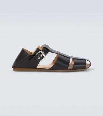 Christophe Lemaire Convertible leather fisherman sandals