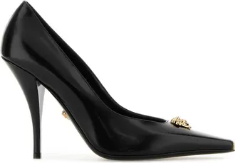 Versace Black Leather Pumps