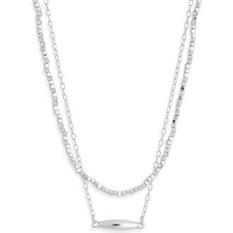 Nordstrom Rack 2-Pack Chain Necklace in Silver at Nordstrom Rack