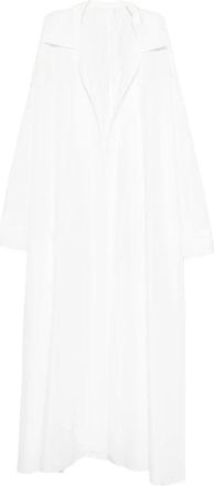 Norma Kamali Midi-jurk met lange mouwen - Dames - Mantel - Wit - M - Polyester - Jassen