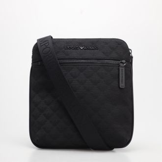 Emporio Armani Accessories Emporio Armani Allover Jacquard Eagle Shoulder Bag in Black