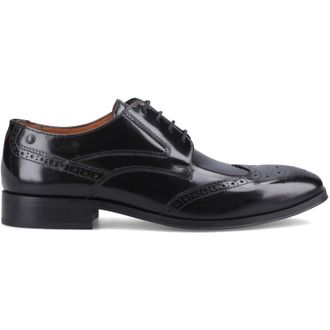 Base London Steeple Heren Brogues Schoenen Zwart