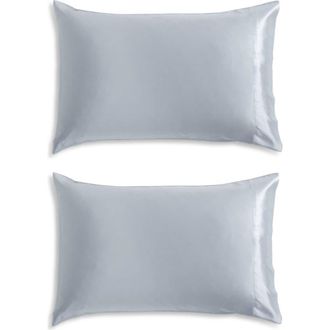 Calvin Klein Set of 2 Mulberry Silk Pillowcases in Light Blue at Nordstrom