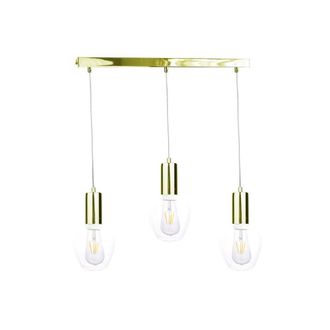 Netlighting Verre Bar Pendant Ceiling Light Gold 60cm 3x E27