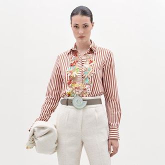 Silvia Tcherassi Karole Blouse in Multicolor Flower at Nordstrom, Size X-Small