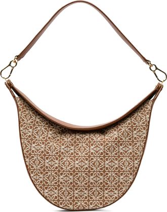 Loewe Pre-owned Womens Woven Hobo Bag - Tan Textile - One Size