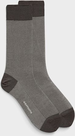 Le 31 Mens Stretch herringbone dress socks