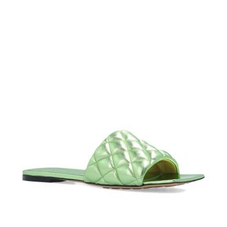 Bottega Veneta Womens Bicolor Calfskin Flat Sandals