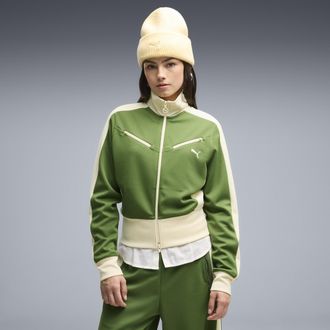 Puma Giacca sportiva T7 r&eacute;tro da donna, Accessori, Verde, XL