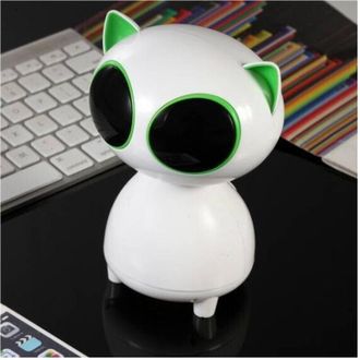 Trade Shop Trade Shop - Mini Altavoz Amplificador Usb De 3 W Y 5 V Con Forma De Gato Para Pc