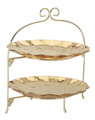 Certified International Gold Coast 2-Tier Rack With 11In Plates