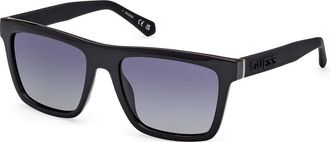 Guess GU00166 Polarized 01D Mens Sunglasses Black Size 55