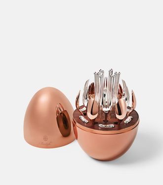 Christofle Mood Asia Precious rose and silver-plated 24-piece cutlery set