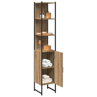 Berkfield Home Modern Bathroom Cabinet Artisan Oak 33x33x185, 5 cm Engineered Wood in Brown